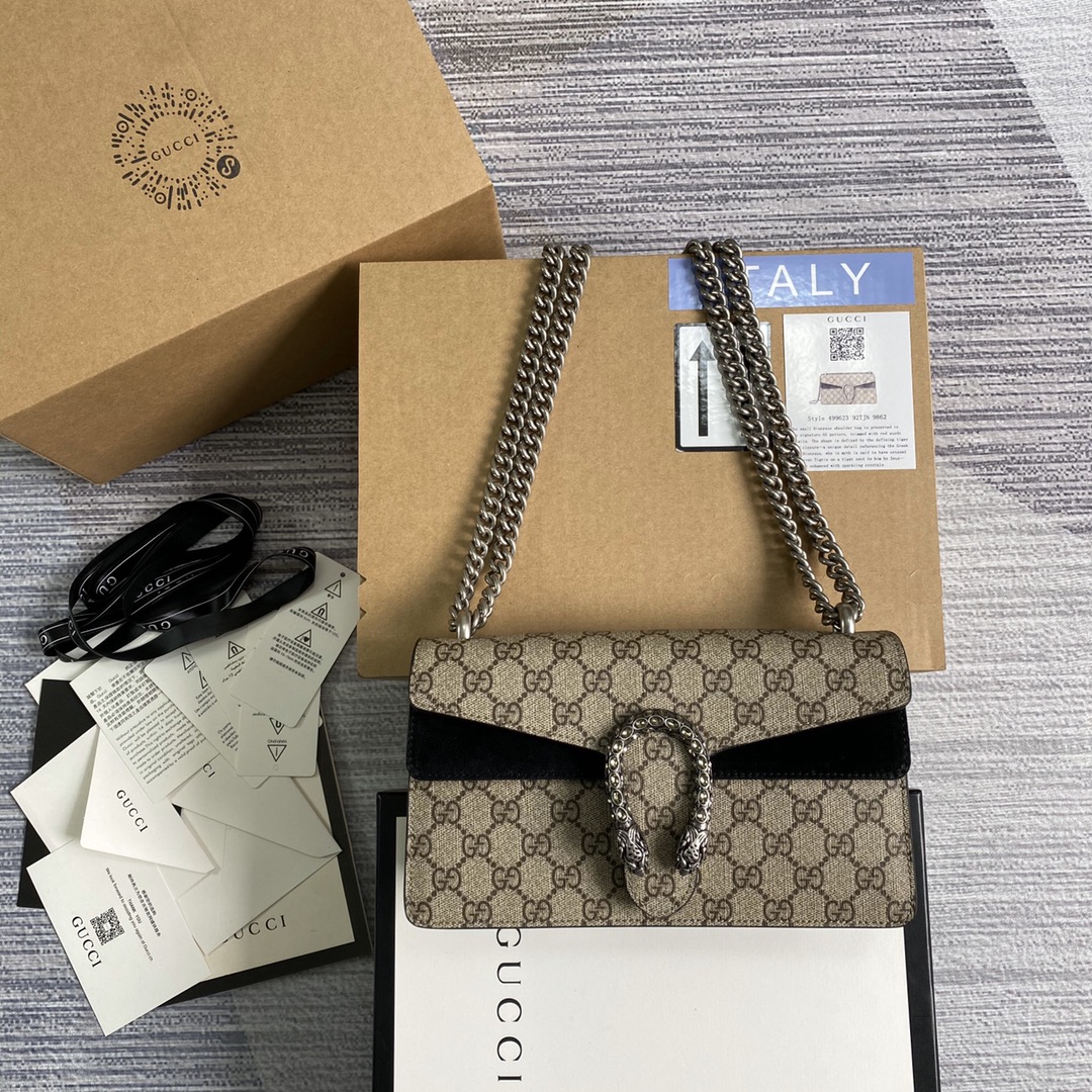 Gucci Dionysus GG Small Shoulder Bag 499623 Black